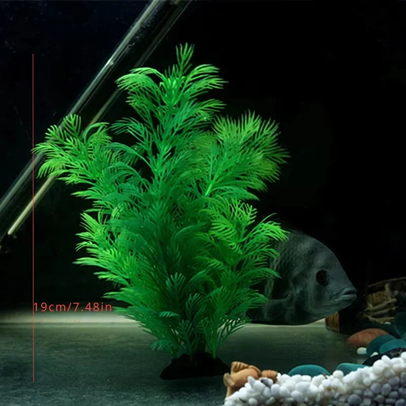 Artificial Aquarium Plants Plastic Water Grass Fish Tank Decoration (1-Pack)