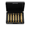 6-Piece HSS Double-Head Screw Extractor Set – Slide-Tooth Broken Screw Removal Bits