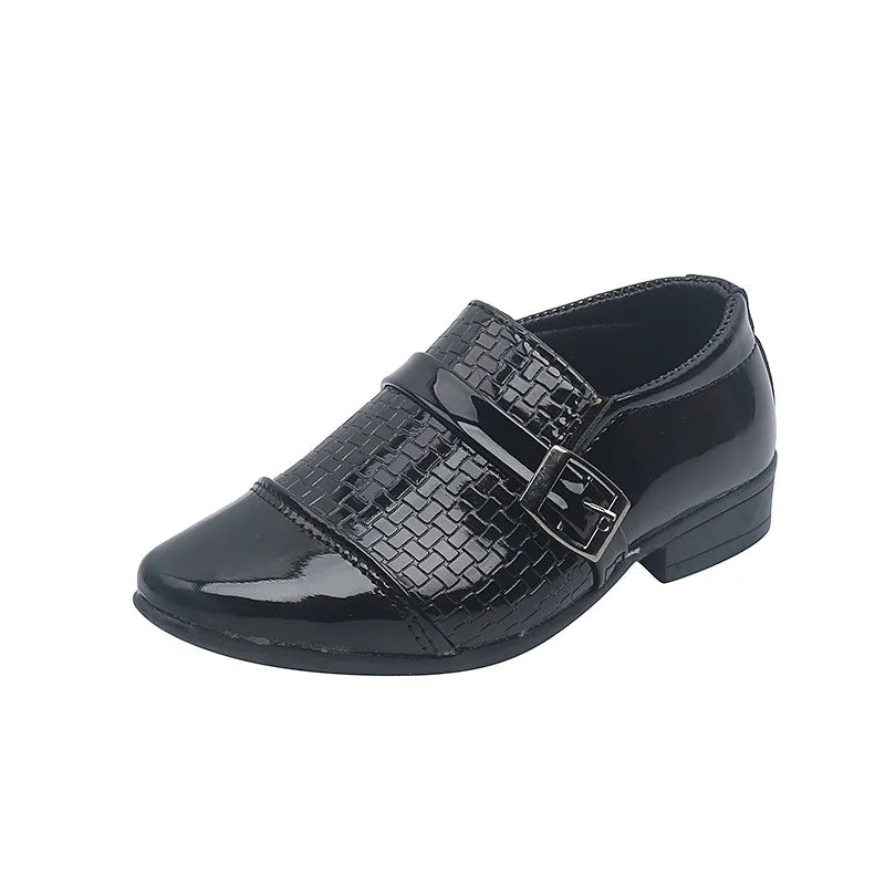 Kids PU Leather Dress Flats - Party, Wedding & Performance Shoes, Sizes 21-36