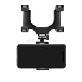Rearview Mirror Phone Holder for Car 360° Rotating Stable Grip Smartphone Mount for Navigation