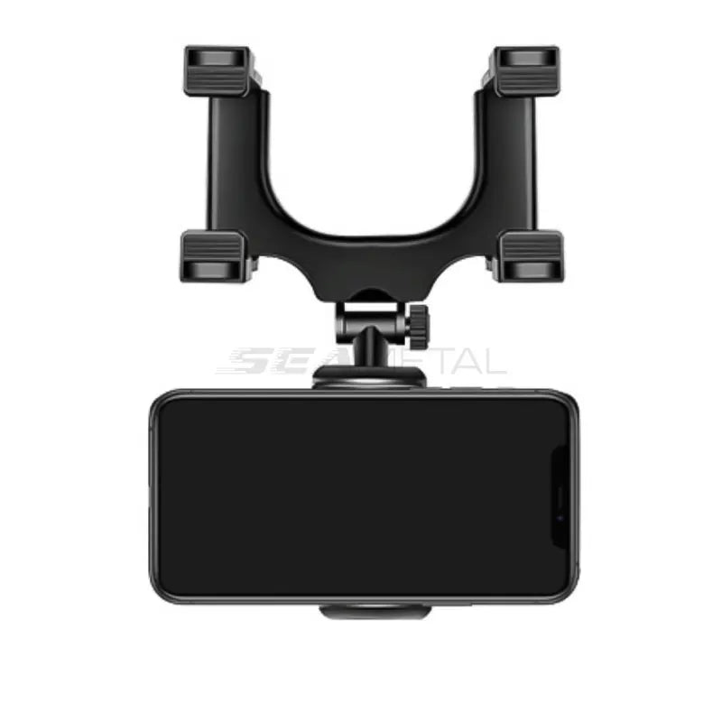 Rearview Mirror Phone Holder for Car 360° Rotating Stable Grip Smartphone Mount for Navigation