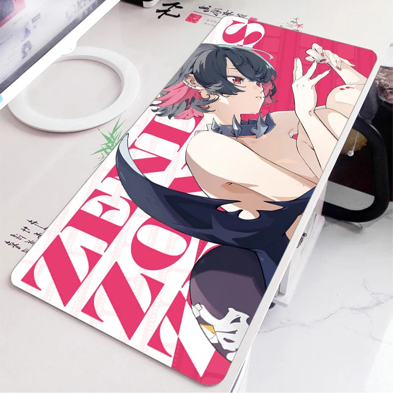 XXL Anime Gaming Mouse Pad – Hoshimi Miyabi & Evelyn Ellen Desk Mat, Large Keyboard Mousepad with Non-Slip Silicone Base