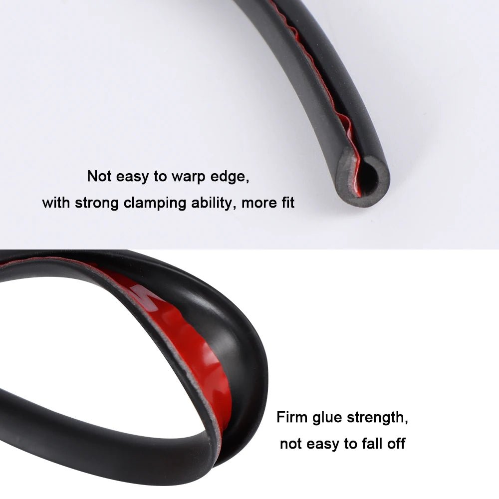 5M (16.4 ft) Car Door Edge Protector Strip - Silicone Rubber Scratch Guard Door Molding for Auto