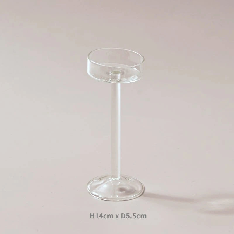 3-Piece Hand-Blown Glass Tealight Candle Holders Set — Votive Centerpieces for Wedding & Home Decor (11/14/17 cm | 4.3/5.5/6.7 in)