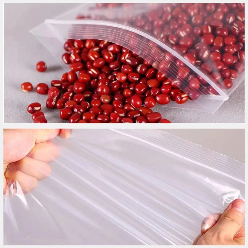 100-Pack Heavy-Duty Clear Resealable Ziplock Bags – Small Plastic Storage Bags for Jewelry, Food & Crafts
