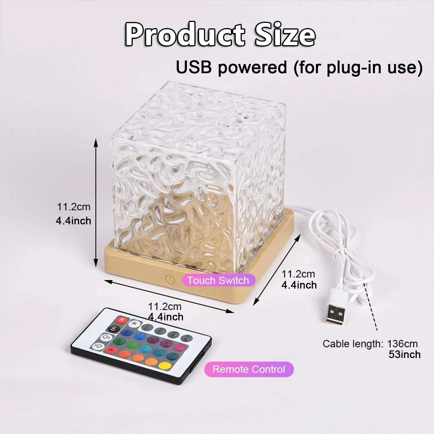 16-Color Ocean Wave Aurora Projector LED Night Light Touch Remote Dimmable Auto Rotating USB Powered Ambient Lamp for Bedroom & Parties