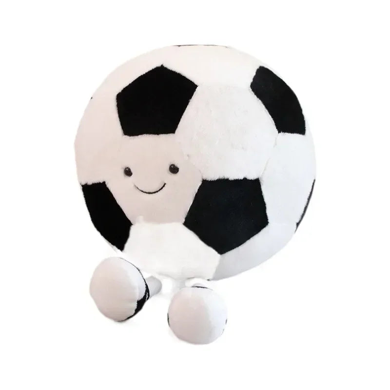Plush Football & Basketball Pet Toy Pillow - Interactive Dog & Cat Ball, 25–28 cm (9.8–11.0 in)