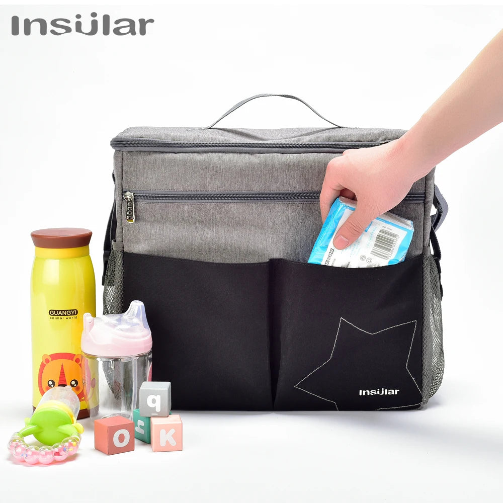 Large Capacity Mommy Diaper Backpack – Travel Nappy Bag with Anti-Loss Zipper, Maternity Nursing Baby Bag