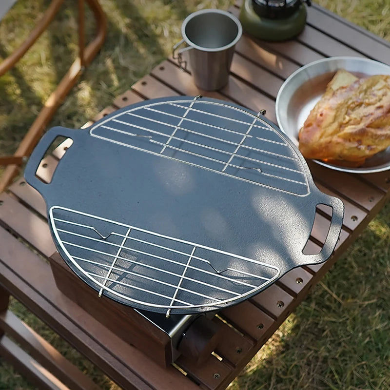 Stainless Steel Camping BBQ Grill Rack – 26 x 8.5 x 2 cm (10.2 x 3.3 x 0.8 in) Drip, Cooling & Anti-Scorch Rack