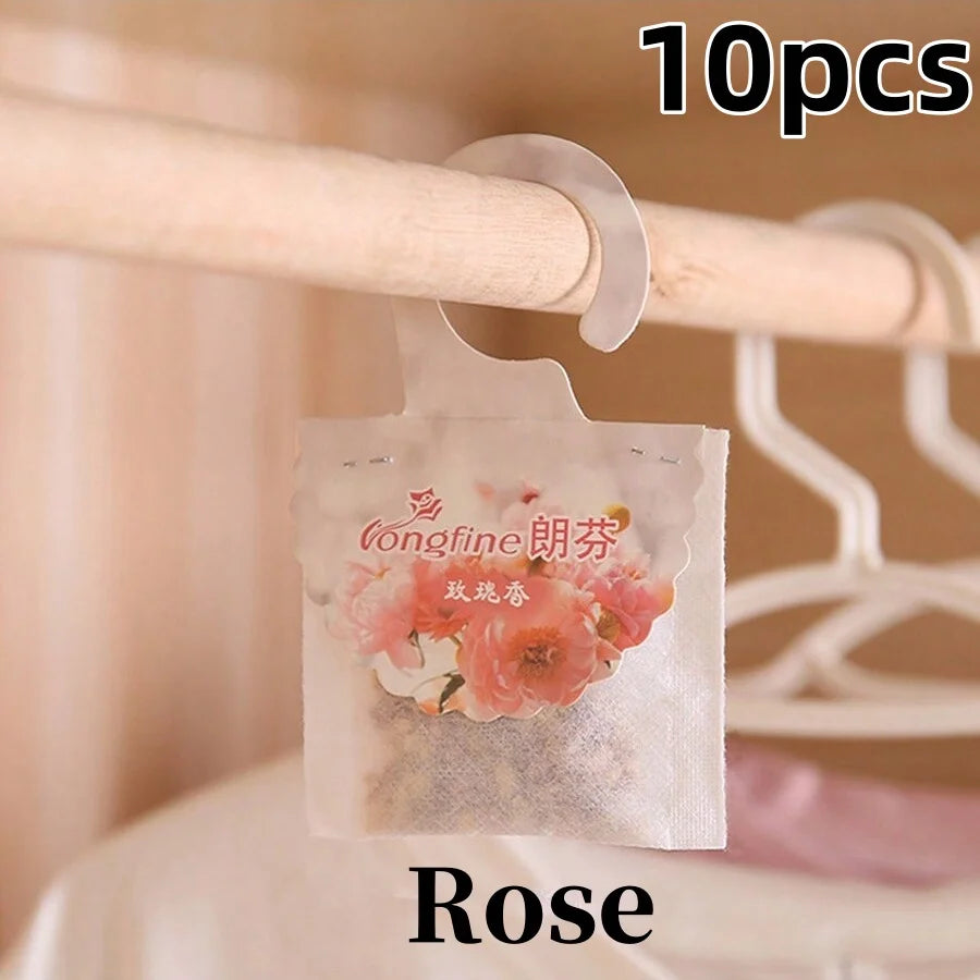 5/10-Pack Hanging Scented Sachets for Closet & Drawers — Long-Lasting Aromatherapy Air Freshener & Moth Repellent