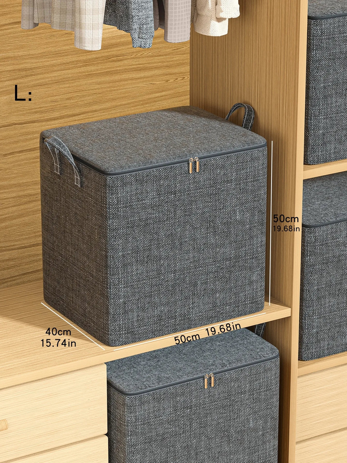 Foldable Large Capacity Clothing Storage Bag – Space-Saving Closet Organizer & Dust Cover