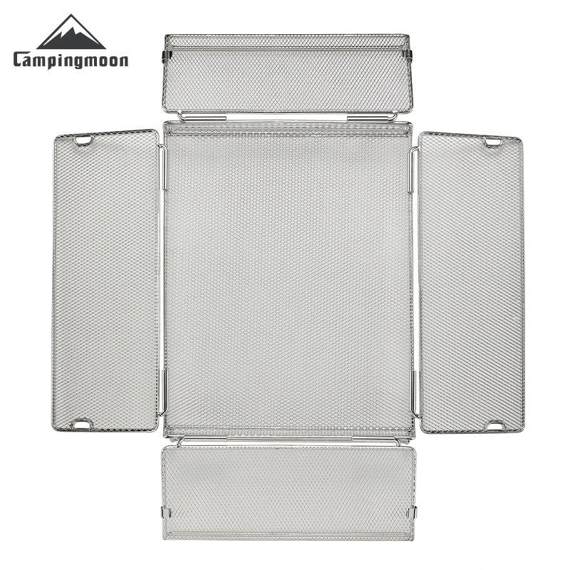 Foldable Iron Mesh Storage Basket for Camping & IGT Tables – 8.5L Collapsible Organizer (14.2 x 9.8 x 5.9 in / 360 x 248 x 150 mm)