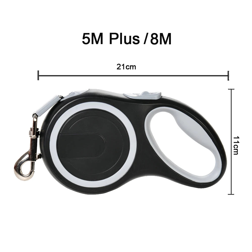 Retractable Dog Leash 8m (26 ft) Extendable Nylon Leash for Small, Medium & Large Dogs and Cats