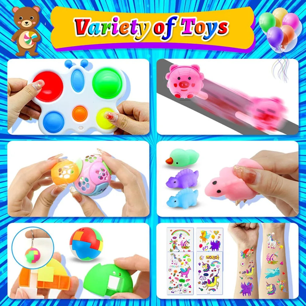 206-Piece Boxed Party Favor Set for Birthday, Wedding, Christmas & Classroom Prizes