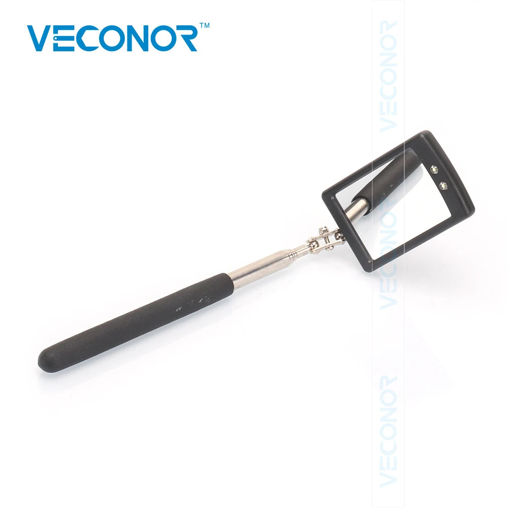 Portable Telescoping LED Inspection Mirror with 360° Flexible Swivel Head for Auto and DIY