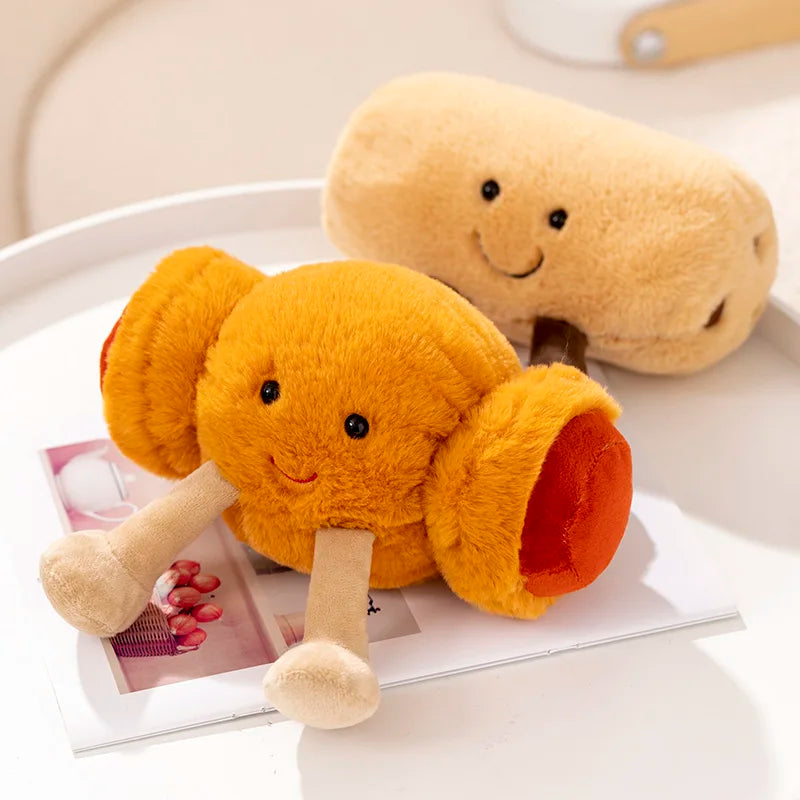 Cartoon Egg and Toast Plush Pillow Breakfast Stuffed Doll Cute Food Plush Gift