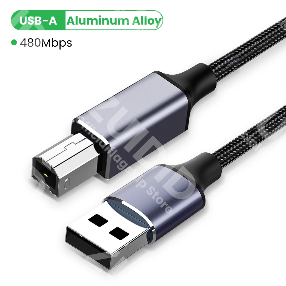 USB Type-C to USB-B 2.0 Printer & Scanner Cable for Laptops and Devices