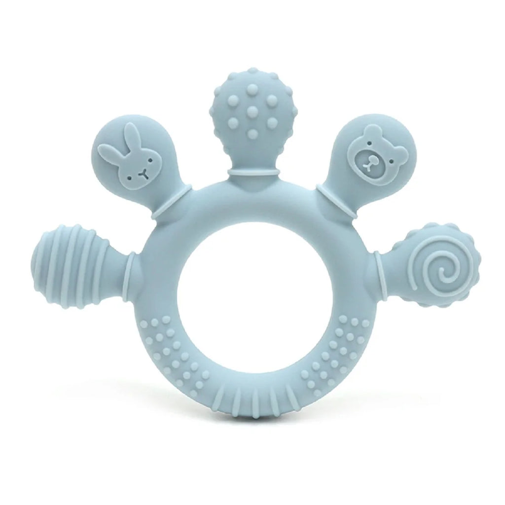 Silicone Baby Teether 0-12 Months Chew Beads Sensory Gum Relief Ring