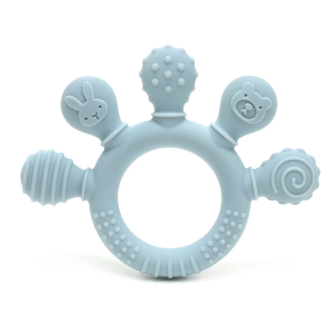 Silicone Baby Teether 0-12 Months Chew Beads Sensory Gum Relief Ring