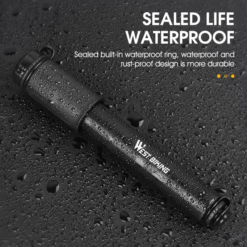 Mini Bike Pump 100 PSI – Portable Aluminum Hand Pump for Presta & Schrader Valves, MTB & Road Tire Inflator