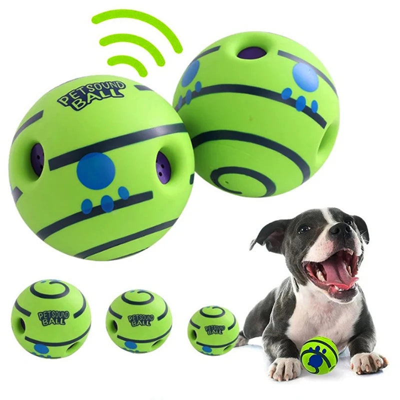 Interactive Giggle Glow Dog Ball — No-Battery Play Toy for Small & Large Dogs