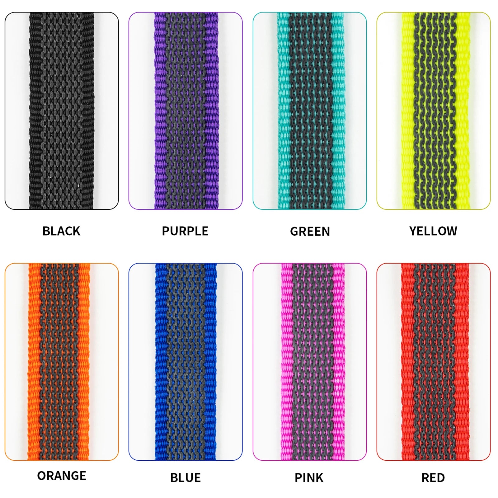 Dual-Color Dog Leash – Durable Fiber Training Lead, Multiple Lengths 1.5m/2m/3m/5m/10m/15m (4.9–49.2 ft)