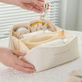 Luxury PU Leather Makeup Organizer Cosmetic Bag – Women's Travel Toiletry Case with Zipper