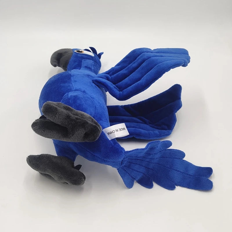 35cm Blu Parrot Plush Pillow Rio Jewel Bird Soft Cushion Toy