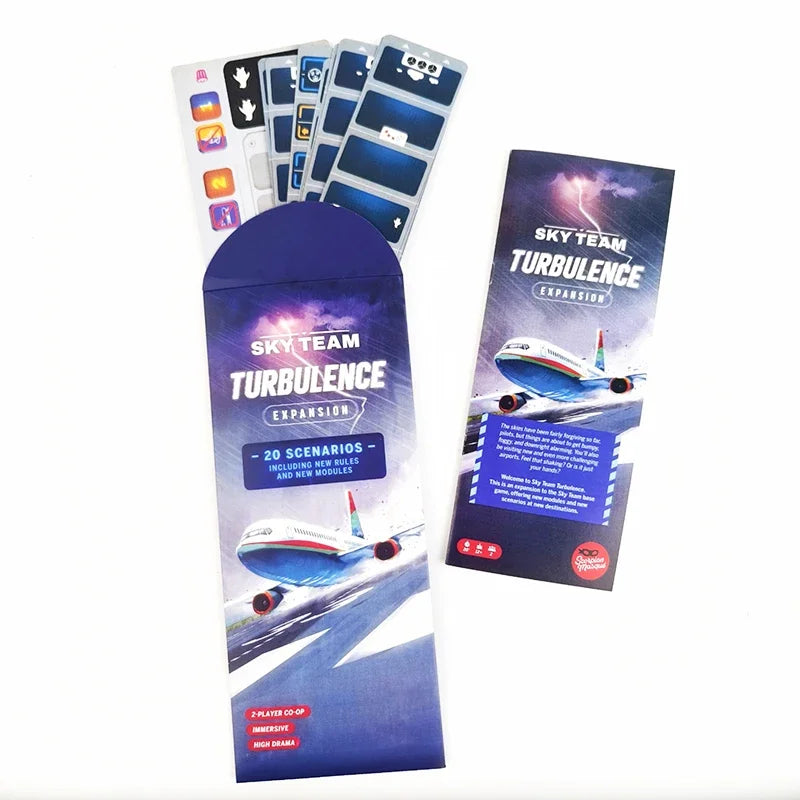Sky Team Turbulence Expansion Board Game – 20 New Scenarios, Cooperative 2-Player, Extra Rules & Modules