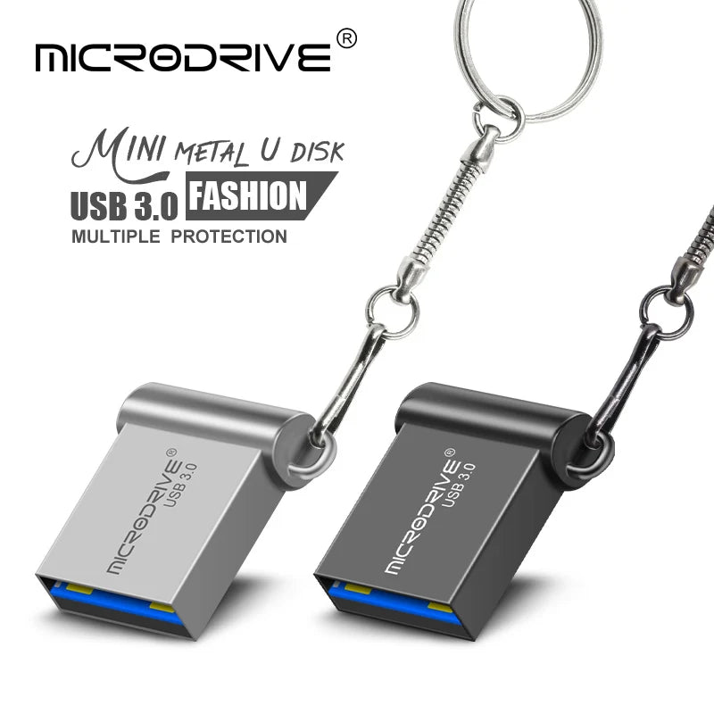 USB 3.0 Metal Mini Flash Drive – High-Speed USB Stick, 16GB / 32GB / 64GB / 128GB