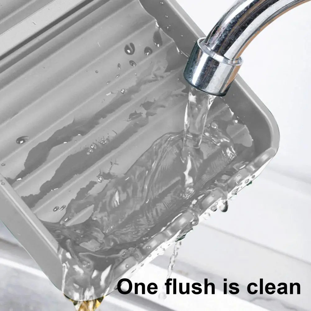 1-3 Pack Foldable Spatula & Pot Lid Holder - Multifunctional Upright Kitchen Draining Rack Wave Anti-Slip Organizer