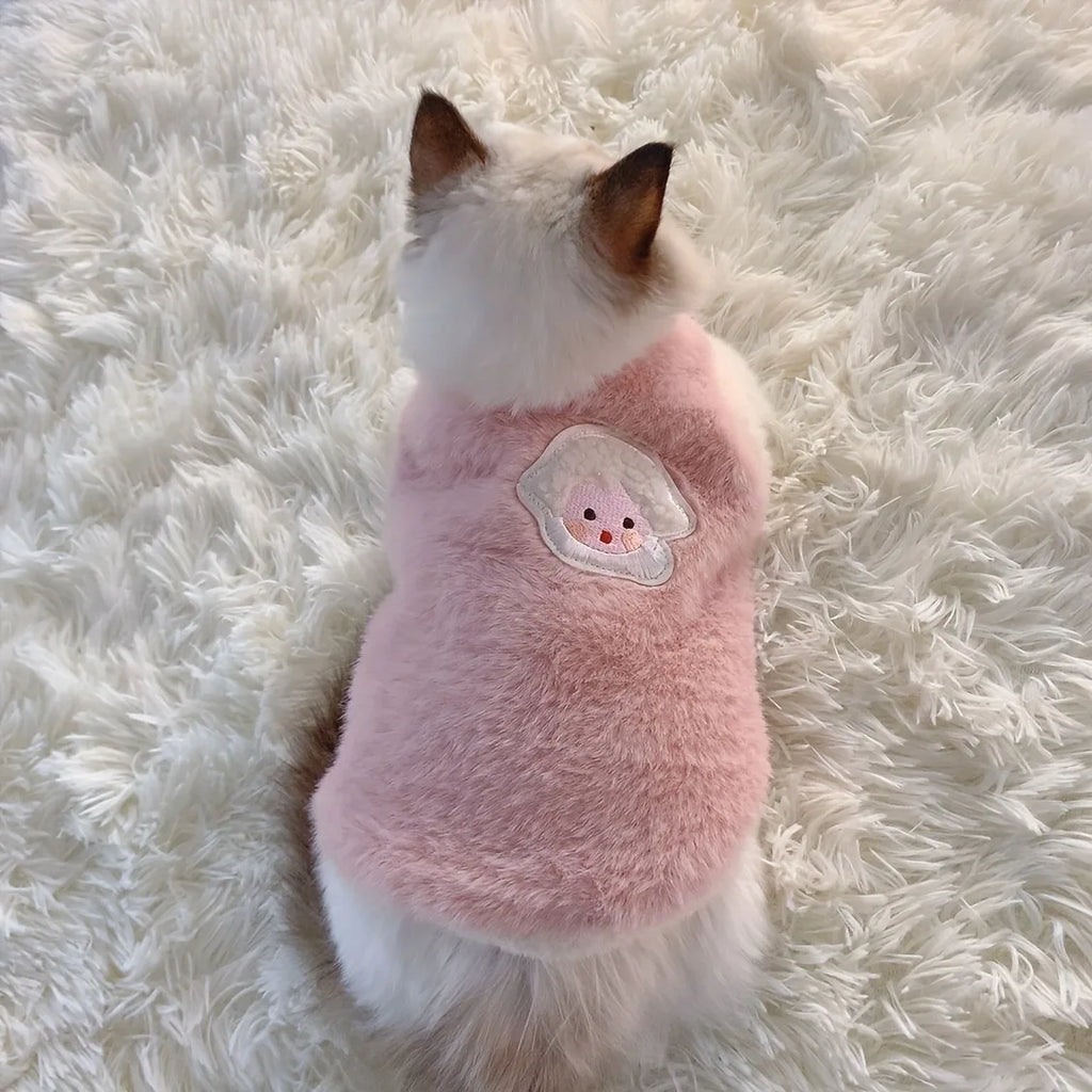 Warm Pet Sweater Vest for Cats & Small Dogs – Kitten Clothes, Winter Pet Apparel