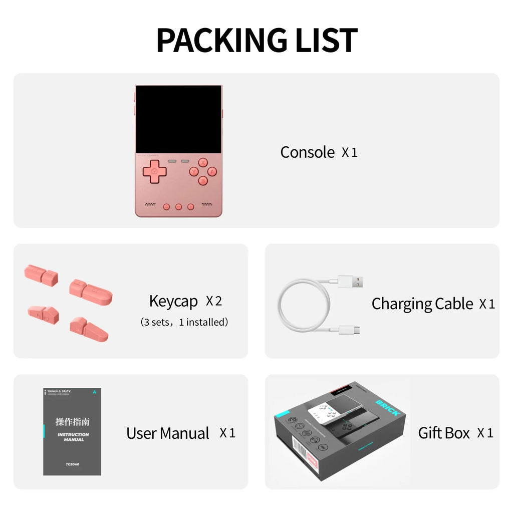 Portable Handheld Retro Gaming Console 3.2-inch (81 mm) IPS — 13,000+ Built-in Games, 8GB + TF up to 1TB, 3000mAh Battery, Linux