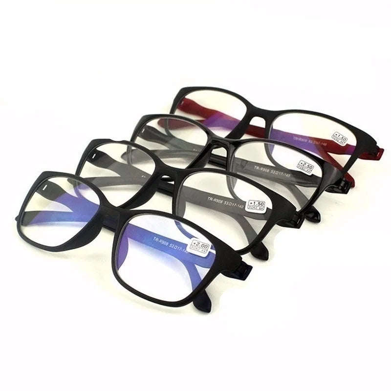 Anti-Blue Light Reading Glasses Unisex Presbyopic Anti-Fatigue Computer Eyewear Rectangle Frame, Magnification +0.0 to +4.0