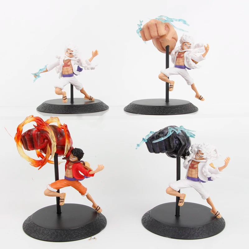 4-Pack One Piece Nika Luffy PVC Figures 6.5–10 cm (2.6–3.9 in) Anime Collectible