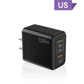 5-Port 120W USB-C PD Fast Wall Charger (3×USB-C + 2×USB-A) — Multi-Device Fast Charging for Smartphones & Tablets