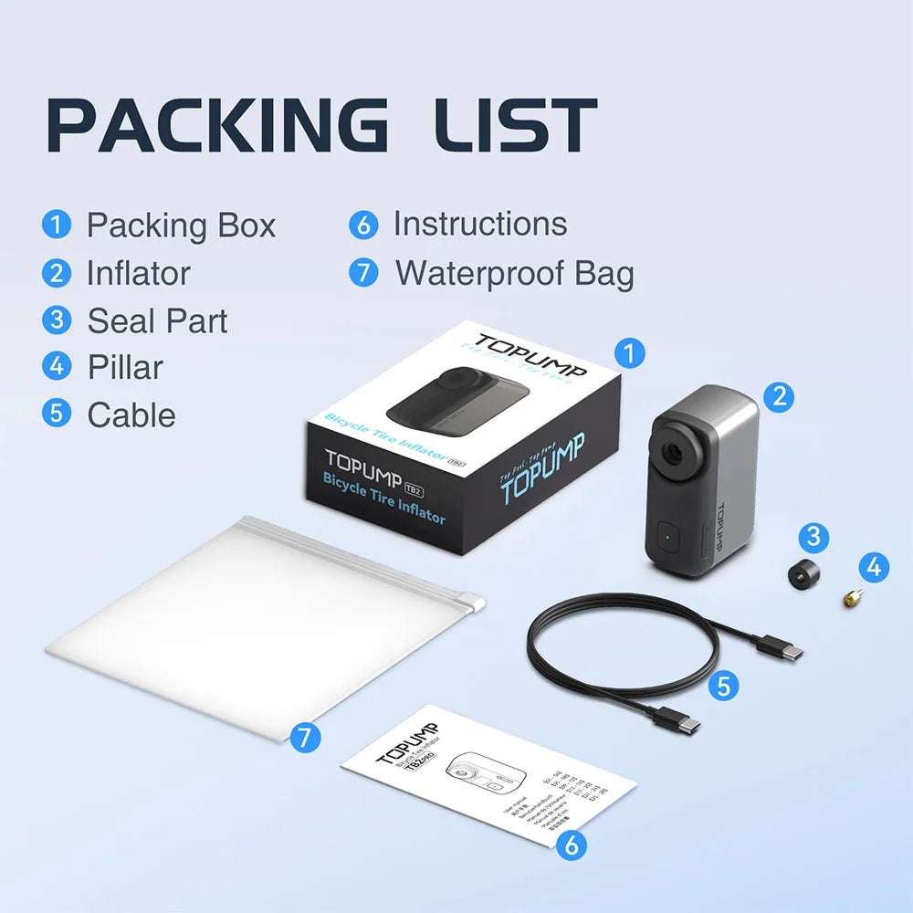 Portable Mini Electric Bike Pump 120 PSI – Battery-Powered, Auto Shut-Off, Presta & Schrader