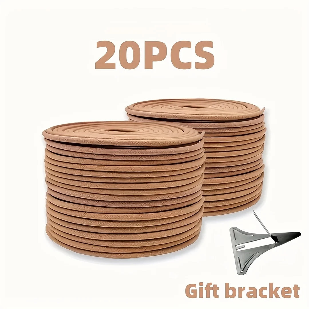 Coffee Scented Coil Incense with Stand — Sandalwood Aromatic Burner for Yoga, Meditation & Home Fragrance