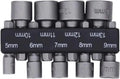 9-Piece Hex Socket Nut Driver Bit Set 5mm-13mm (0.20-0.51 in) - Screwdriver Socket Wrench Kit for DIY & Automotive