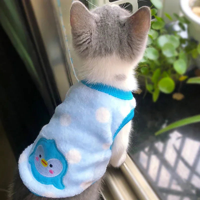 Cartoon Fleece Pet Sweater – Winter Warm Dog & Cat Coat (XXS-XL)