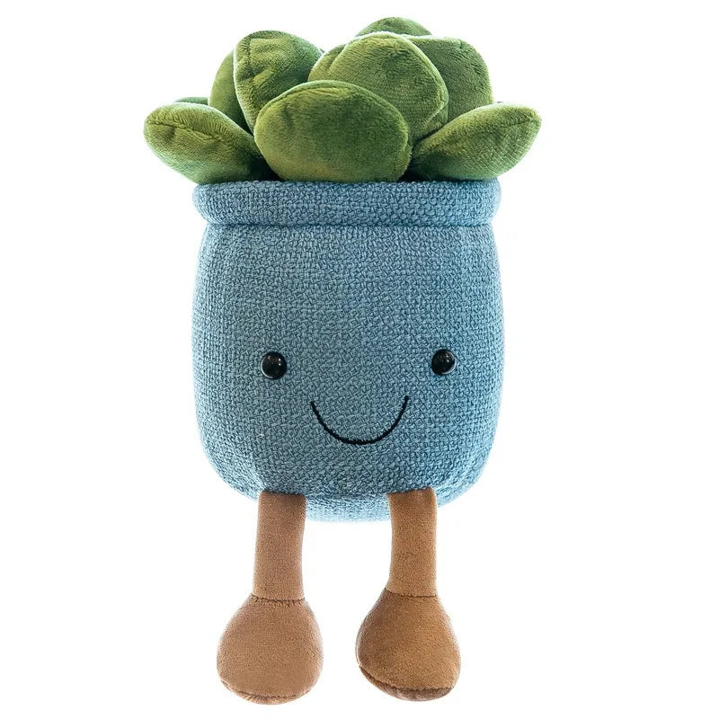 Plush Succulent Plant Ornaments for Halloween & Christmas — Rag Doll Claw Machine Prizes, Cute Faux Greenery Home Decor