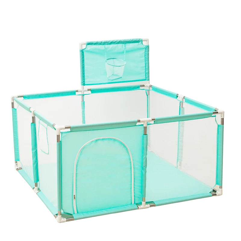 Large Baby Playpen Play Yard with Ball Pit Option & Safety Barrier — 107×235×129 cm (42×93×51 in) Portable Infant Toddler Playpen