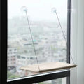 Window Cat Hammock with Suction Cups – 55 × 35 cm (21.7 × 13.8 in), Holds 20 kg (44 lb) – Space-Saving Indoor Window Perch, All-Season Cat Bed