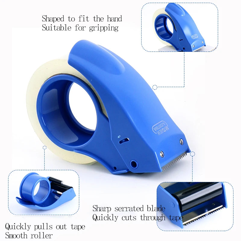 Manual Tape Dispenser for Wide Rolls 60/48 mm (2.36/1.89 in) - Packaging Tape Cutter & Holder