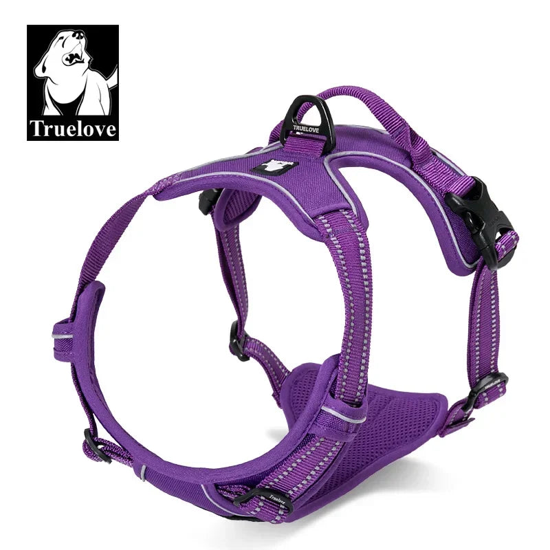 No-Pull Reflective Padded Dog Harness with Handle - Adjustable Escape-Proof Vest XS-XL