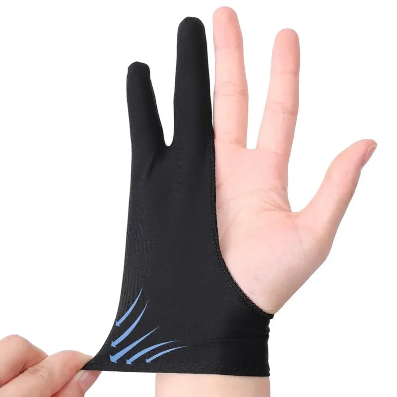 Two-Finger Artist Drawing Glove for iPad & Graphics Tablets – Palm Rejection, Anti-Smudge