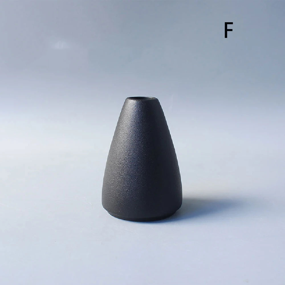 Ceramic Small Flower Bud Vase - Minimalist Japanese-Style Tabletop Home Decor