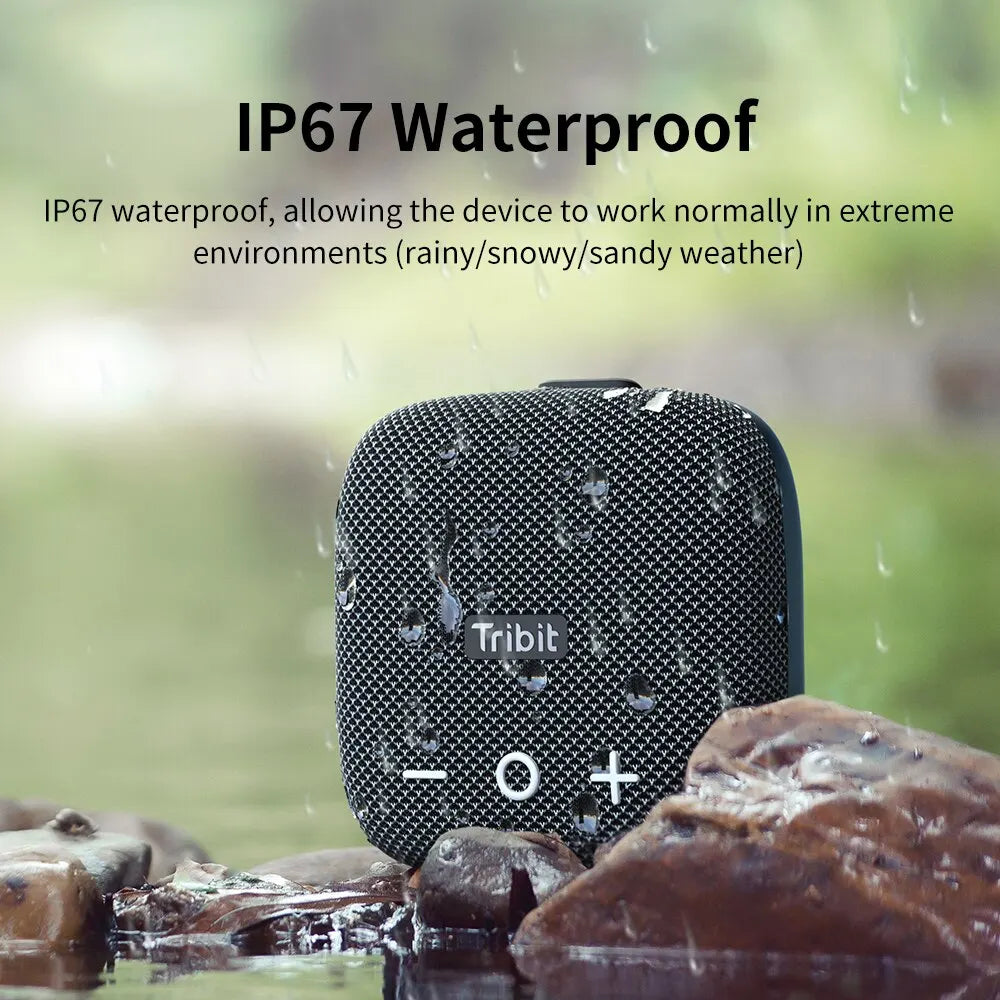 Portable Bluetooth Mini Speaker 90dB Loud Deep Bass IP67 Waterproof Built-in Strap 12-Hour Playtime Powerbank
