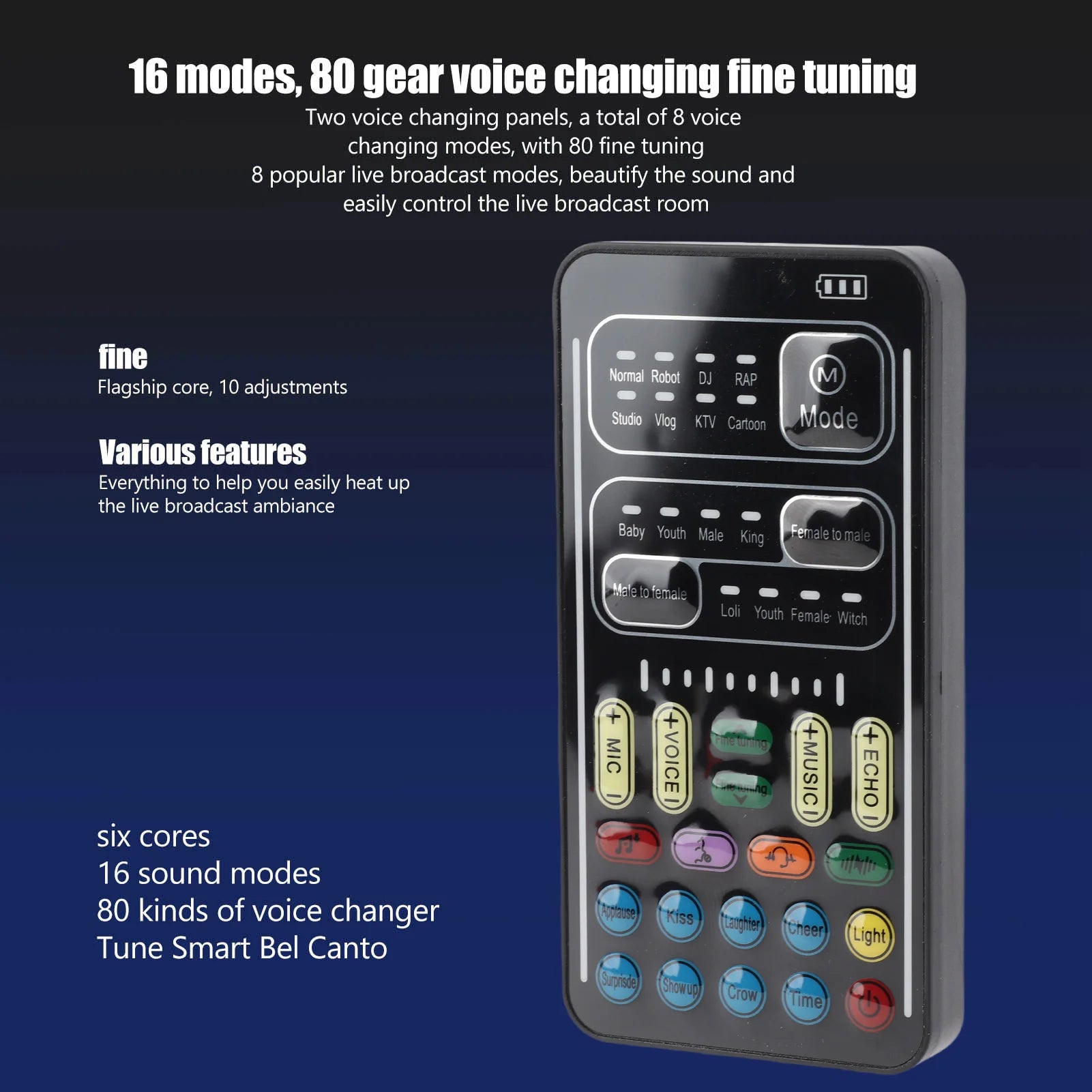 Portable Voice Changer Mini Sound Card - Multifunction Recording Set for Gaming, Streaming & PC