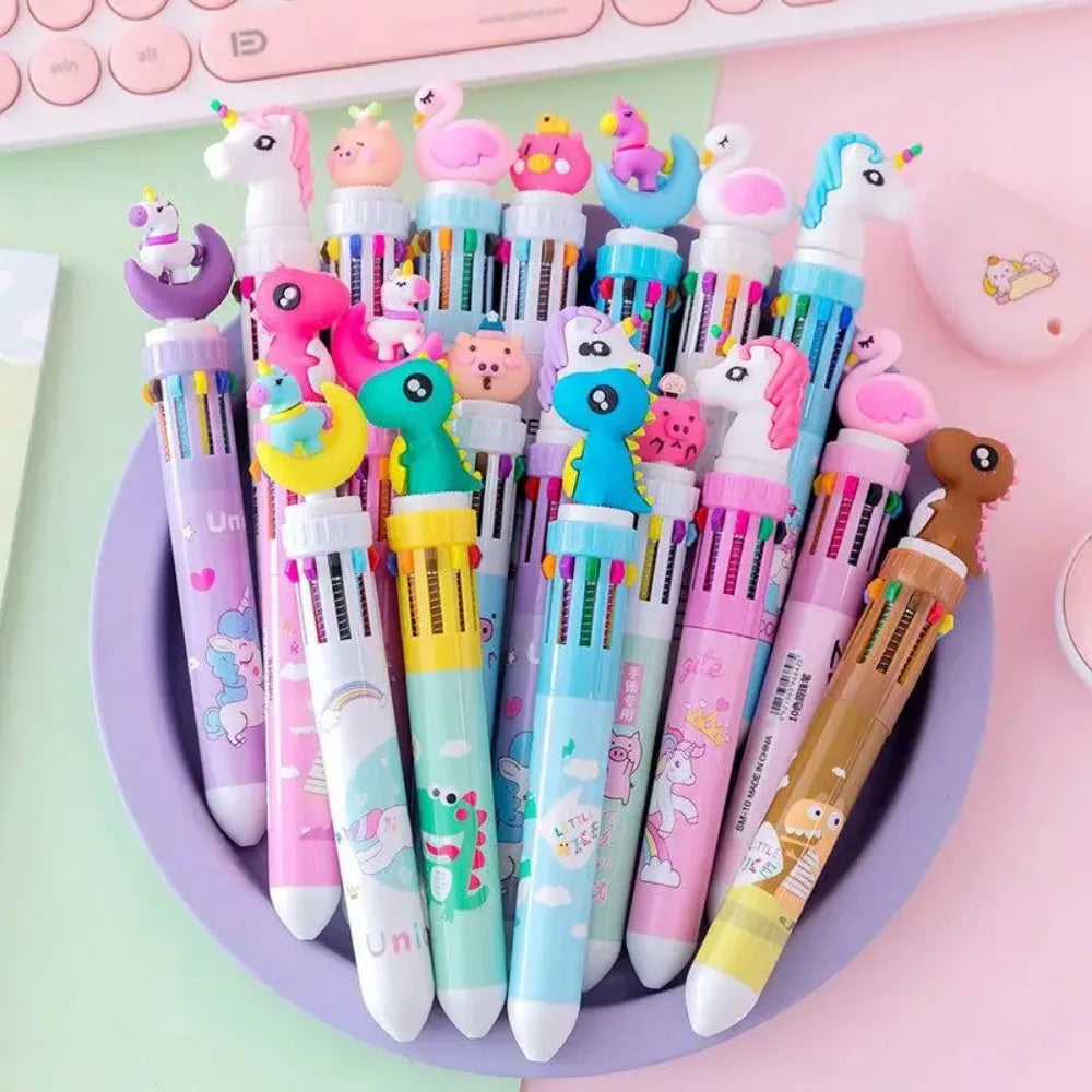 5-20 Pcs 10-Color Cartoon Pens for Kids - Party Favors & Birthday Gift Pack
